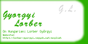 gyorgyi lorber business card